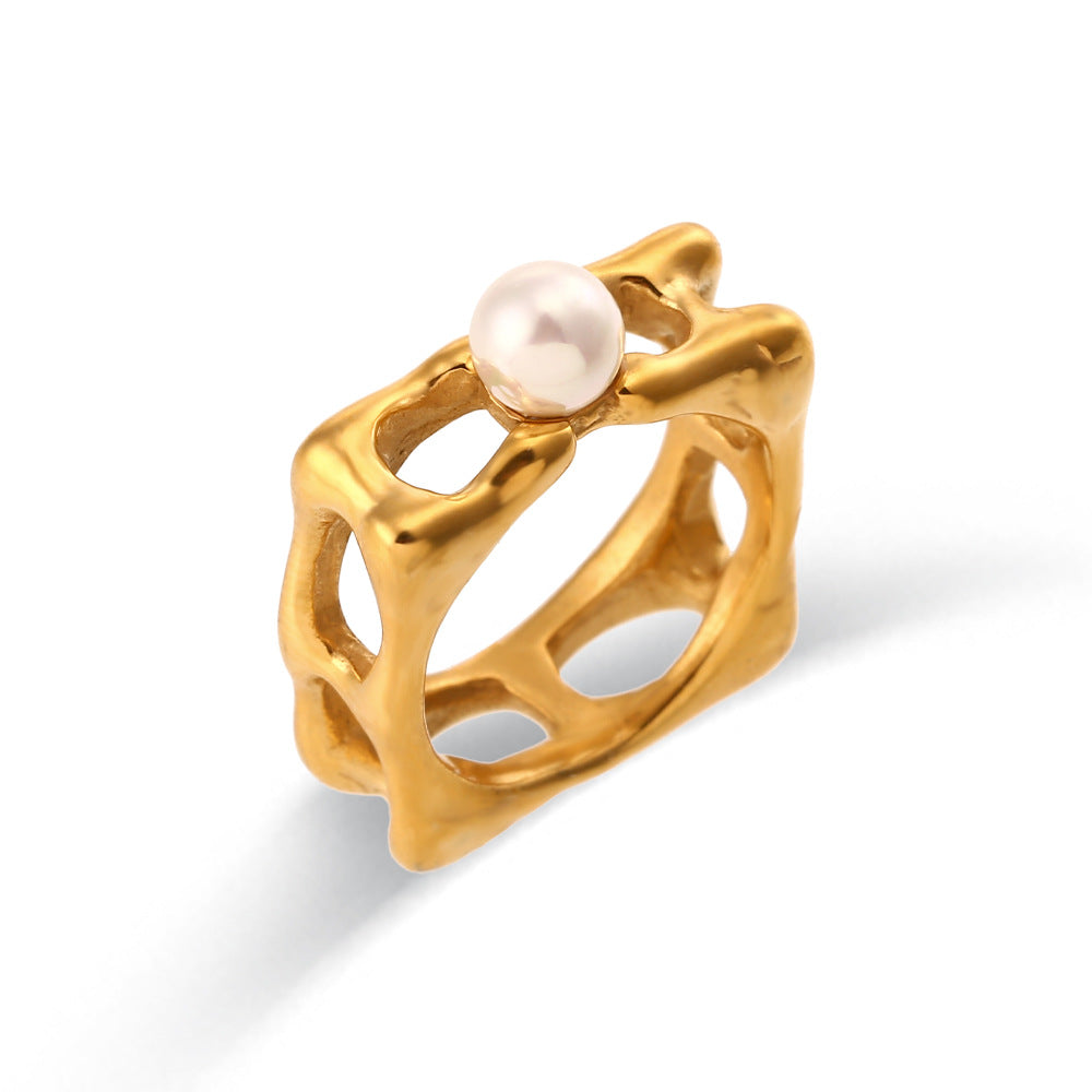 Anillos De Acero Inoxidable Chapado En Oro Esqueleto al por mayor